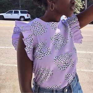 NOOWORKS Micotti snakes ruffle top XS